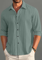 ROYALSCOUT Mens Cotton Blend Full Sleeve Short Kurta Featuring Mandarin Collar Perfect for Ethnic Styling, Work Gatherings, or