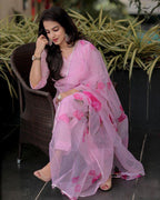 Gosriki Women'S Cotton Blend Straight Printed Kurta With Pant & Dupatta(Sikari-Go)