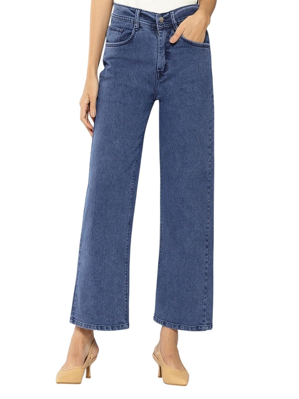 Aarika Girls Blue Colour Solid Denim Jeans(9-14 Years)