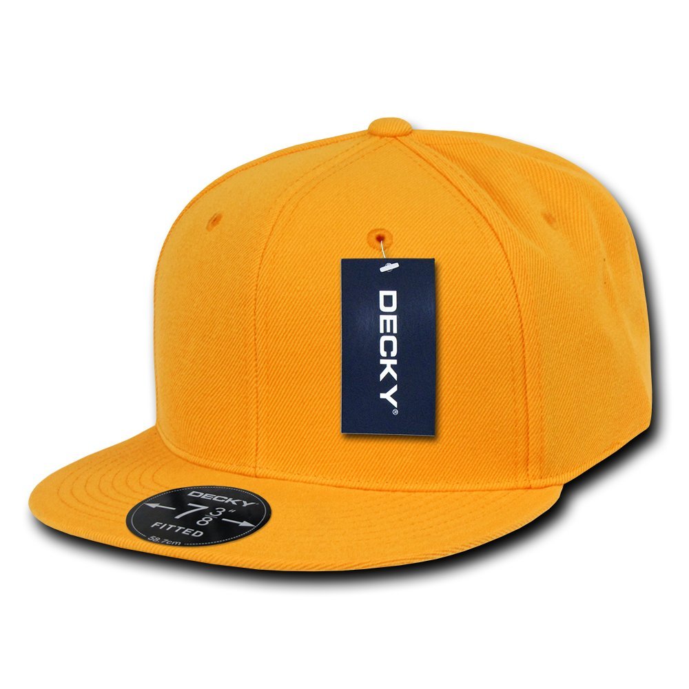 DECKY Retro Fitted Cap, Gold, 7 1/4