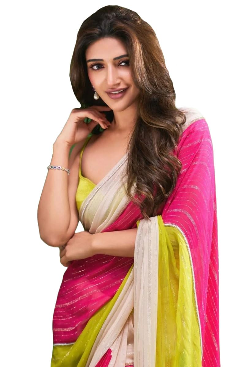 Gosriki WomenS Multiple Color With Zari Stripes Padding || Ideal For Party Wear, Office Wear, Weddings, And Festive Celebration