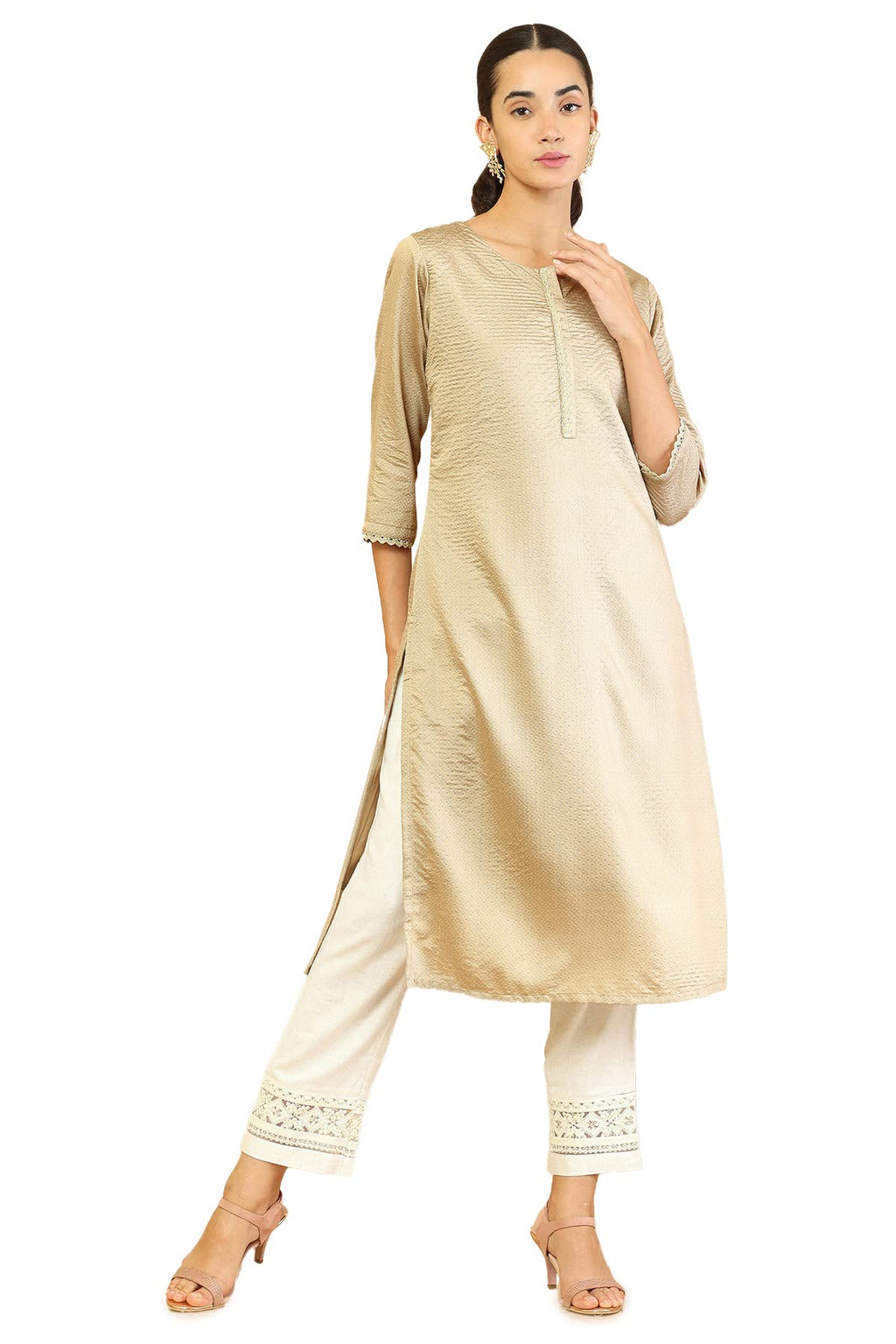 Soch Women Blue Solid Kurta (8907715433661, Blue, Xl)