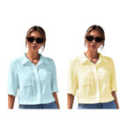 Toplot Shirt For Women || V-Collar Solid Crop For Woman || Half Sleeves For Women || Oversized Shirt For Woman (V-Crop-Shirt-518