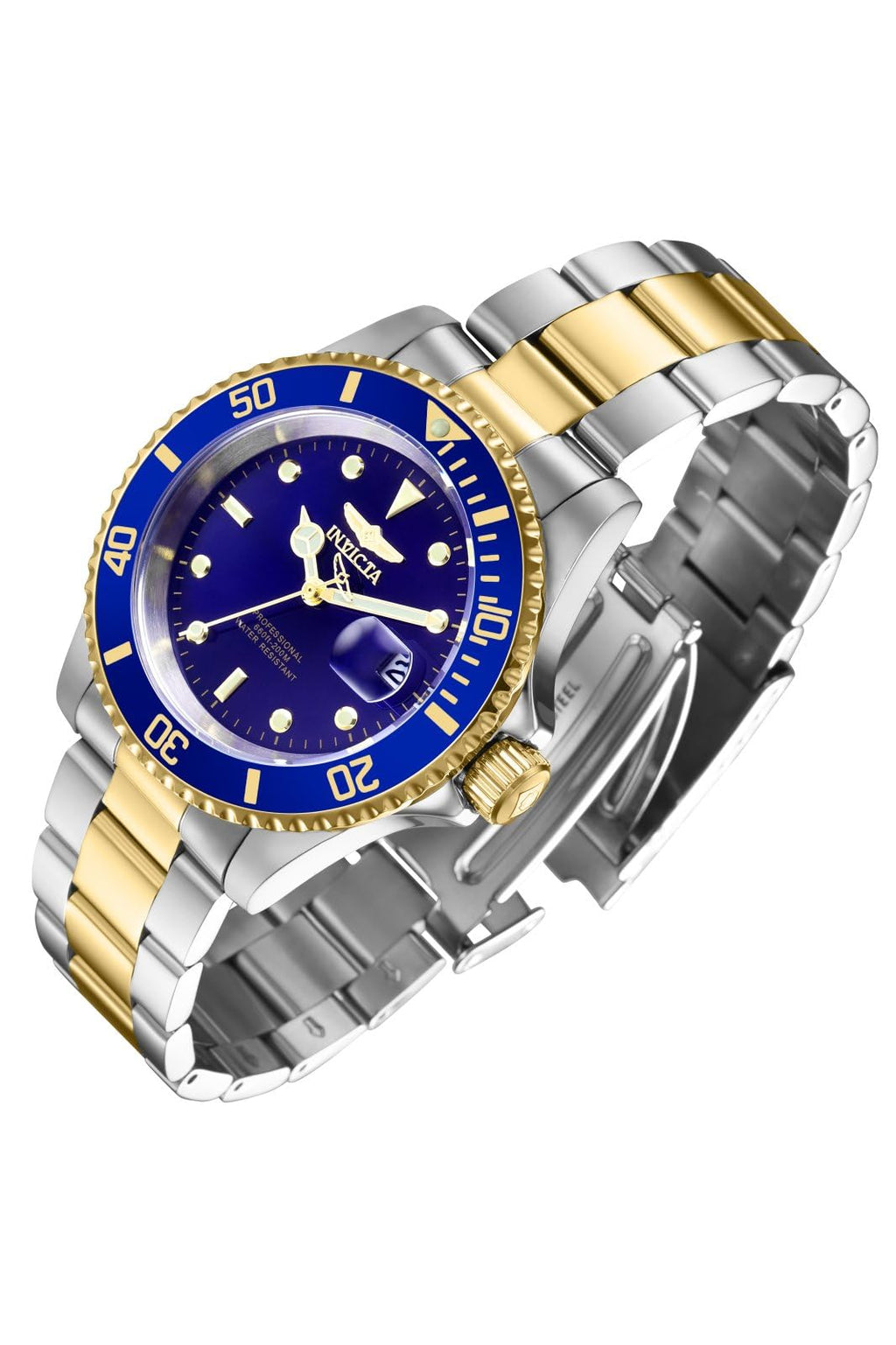 Invicta Men's Pro Diver Quartz Watch with Stainless Steel Strap, Two Tone, 20 (Model: 26972)