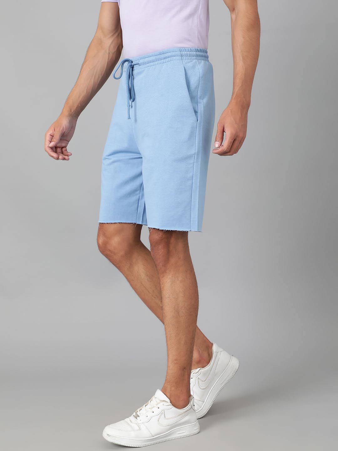 Kotty Solid Men Casual Shorts Sky Blue