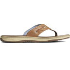 Sperry Mens Baitfish Thong Sandals, Dark Tan, 8