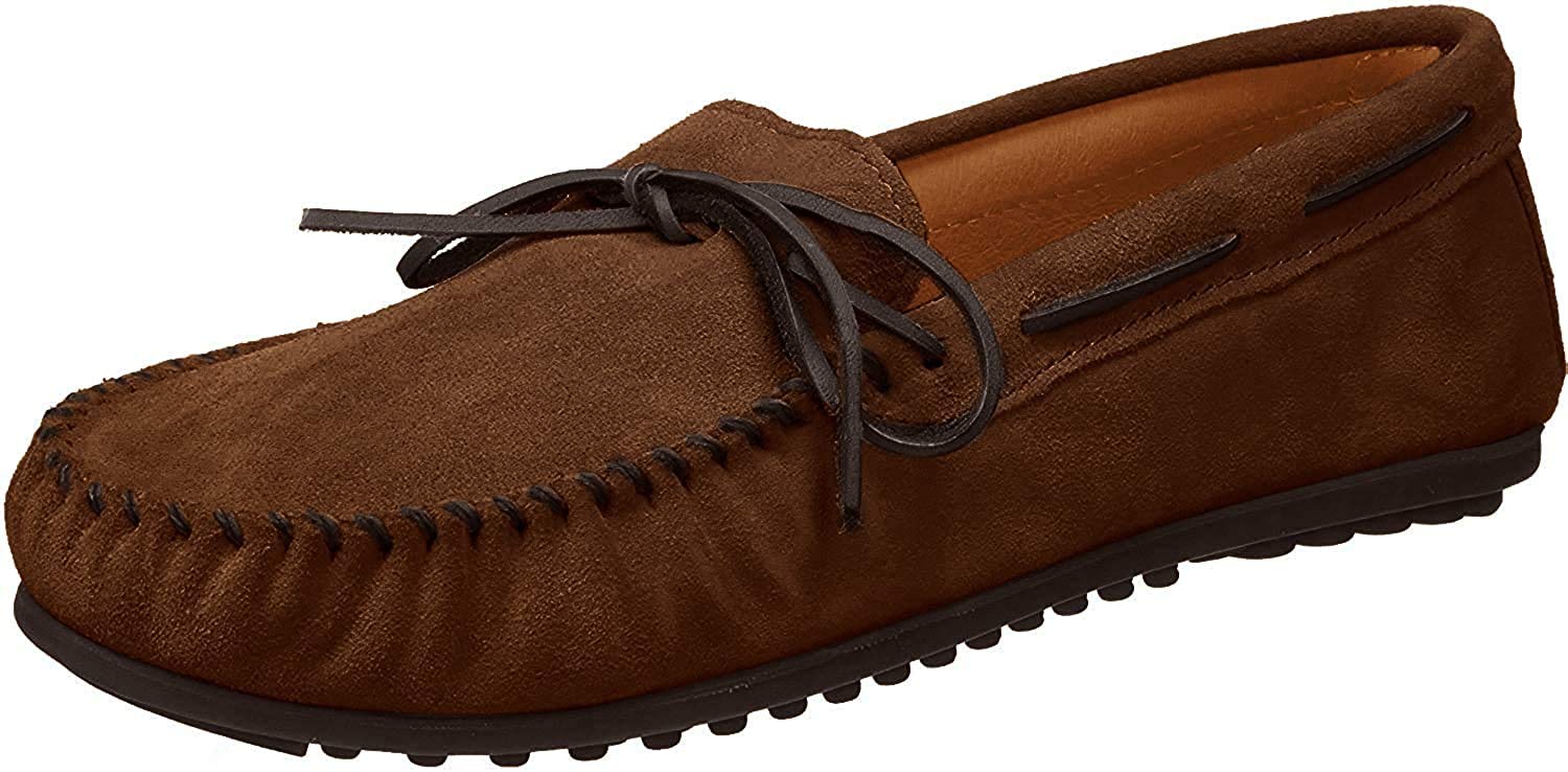 Minnetonka Men's Nub Sole Moccasin,Dusty Brown,11.5 M US