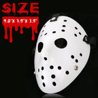 CASACLAUSI Mask Cosplay Halloween Costume Mask Prop Horror Hockey Pure White