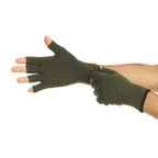 Minus33 Merino Wool Fingerless Glove Liner Olive Drab Medium