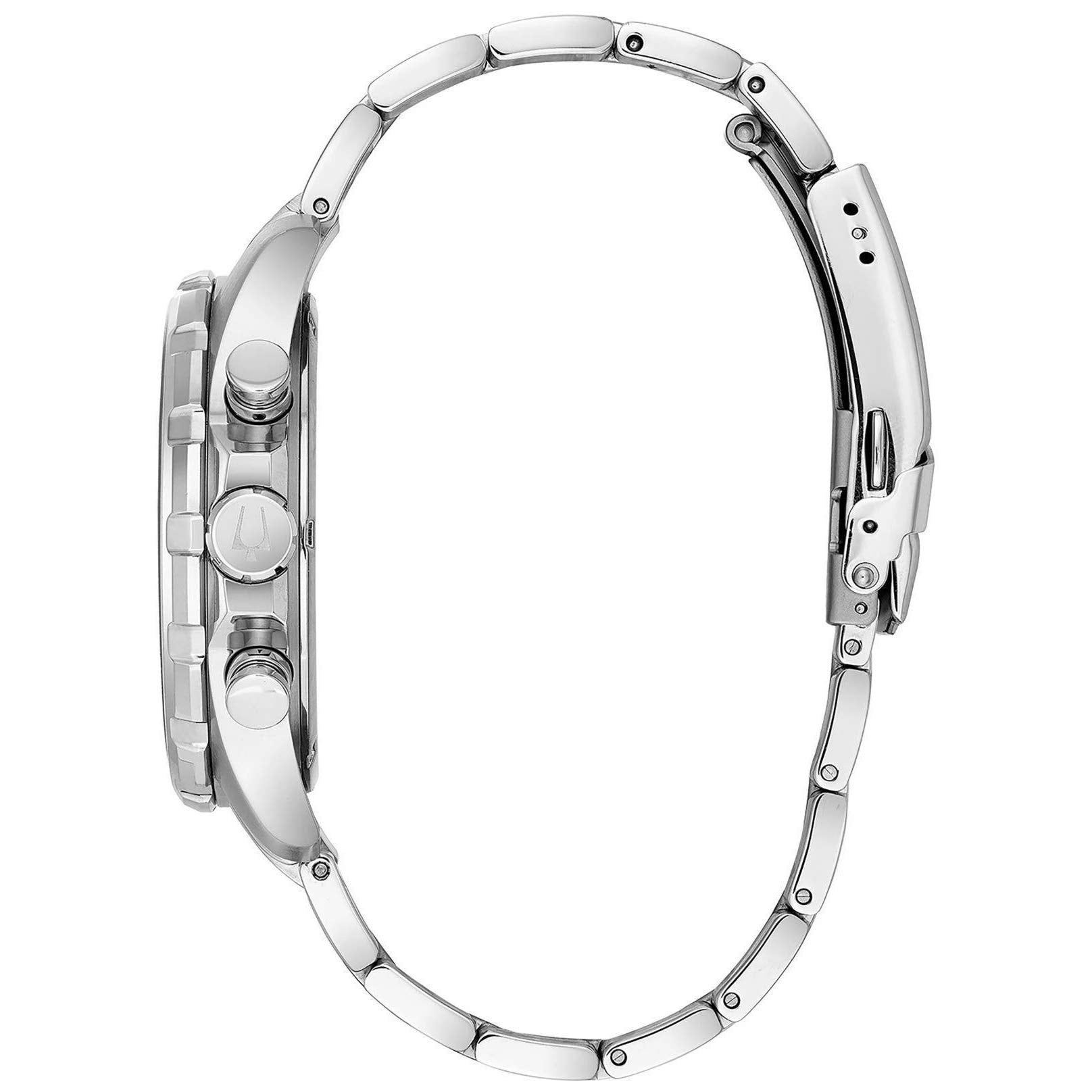 Bulova Men's Marine Star Series B Stainless Steel 6-Hand Chronograph Quartz Watch, Blue Dial Style: 96B256