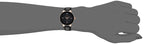 Armitron Women's 75/5410BKRGBK Diamond-Accented Rose Gold-Tone and Black Leather Strap Watch