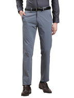 Turtle Men Terry Rayon Slim Fit Solid Flat Front Light Blue Trouser Trouser