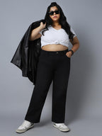 High Star Plus Size Women Dad Fit High-Rise Stretchable Jeans