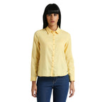 Pepe Jeans WomenS Solid Regular Fit Shirt (Pl304924_Light Yellow