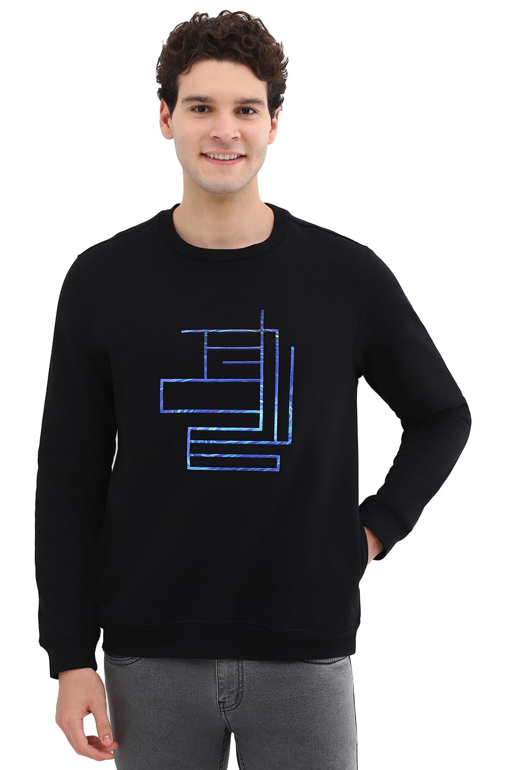 Allen Solly Men Regular Fit Casual Full Sleeve Crew Neck T-Shirt