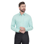 Turtle Men Cotton Slim Fit Formal Shirts Green