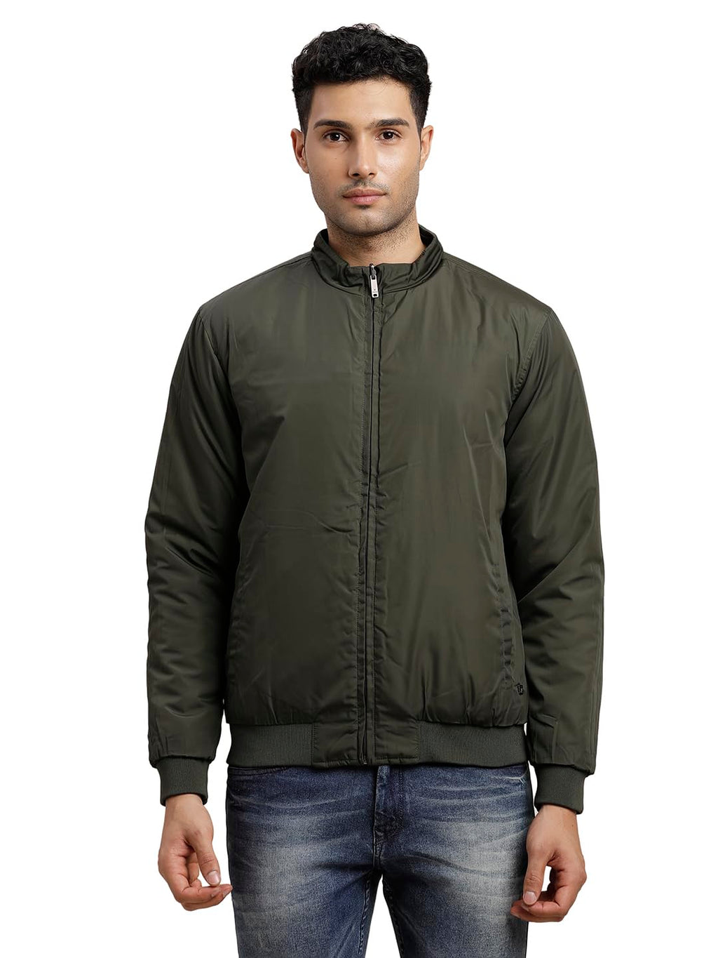 Turtle Men Polyster Solid Regular Fit Full Sleeve Navy & Green Reversible Windcheater Jacket