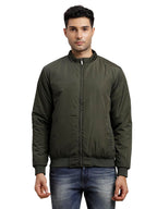 Turtle Men Polyster Solid Regular Fit Full Sleeve Navy & Green Reversible Windcheater Jacket