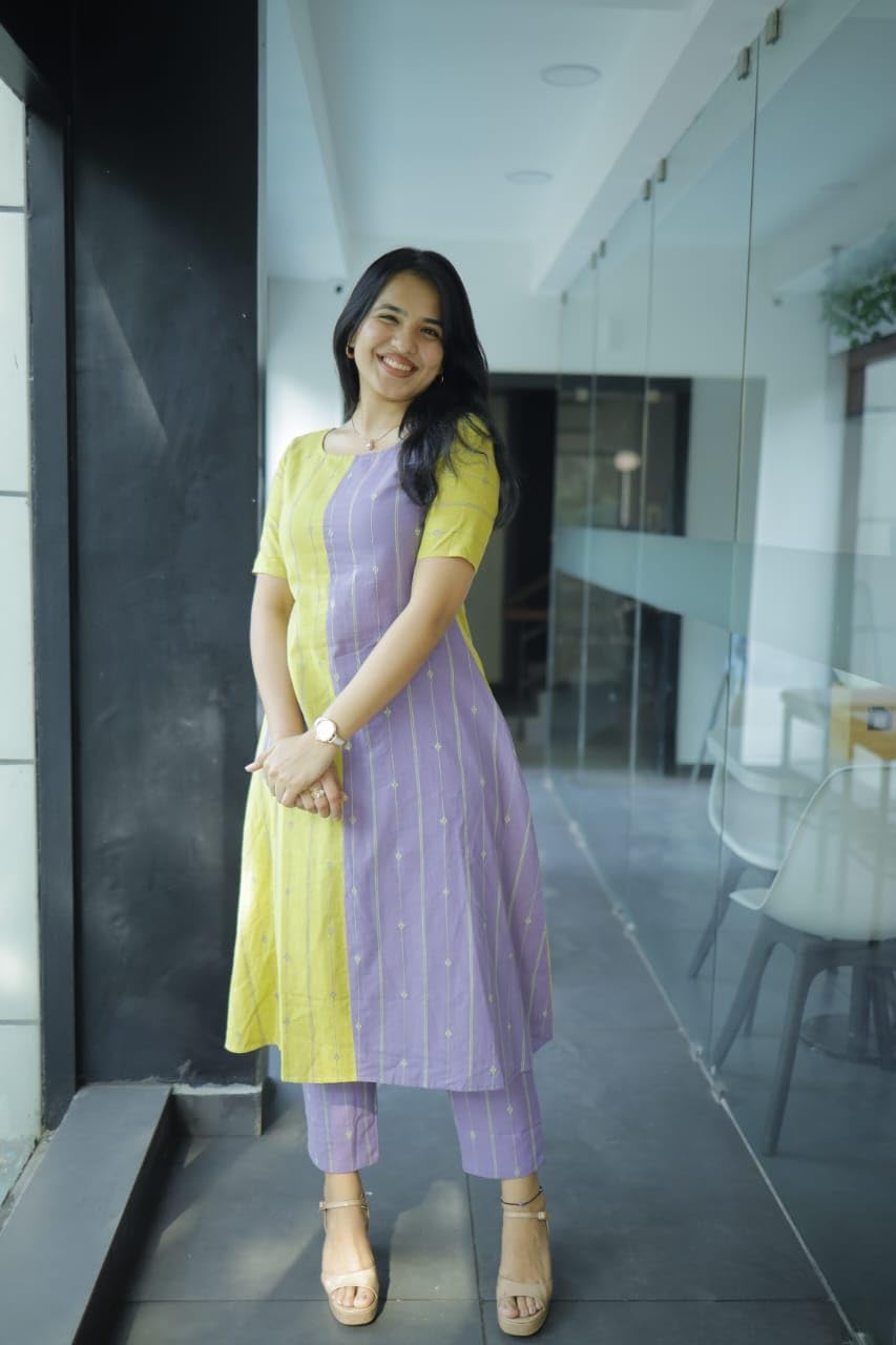 ANNI DESIGNER Womens Rayon Blend Straight Printed Kurta with Pant (MANOHAR Multi_XL_Multi_X-Large) Multicolour