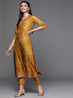 Libas Womens Silk Blend Kurta Sets (33342O_Mustard