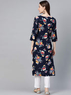 Idalia Women'S Navy Blue Cotton Dress