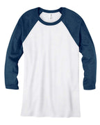 Unisex 34-Sleeve Baseball T-Shirt - gRY cHR BLK TRB - S(D0102H7Wg5X)