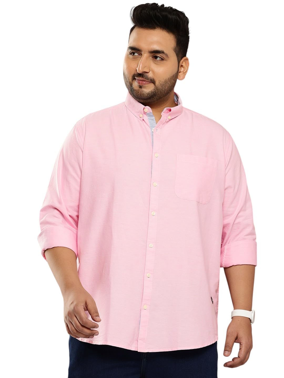Thomas Scott Mens | Plus Size | Regular Fit | Long Sleeves | Button-Down Collar | Oxford Fabric | Casual | Shirts for Men (TS14