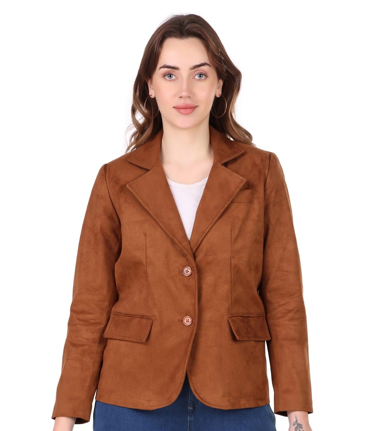MUTEME Womens Suede Faux Leather Jacket 3