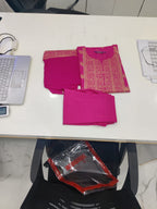 ANNI DESIGNER Womens Cotton Straight Kurta with Pant & Dupatta (KPTD-COT-10132-AN-Pink_3XL_Pink_XXX-Large)