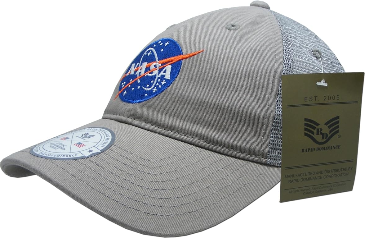 NASA Relaxed Trucker Cap, Meatball, GRY