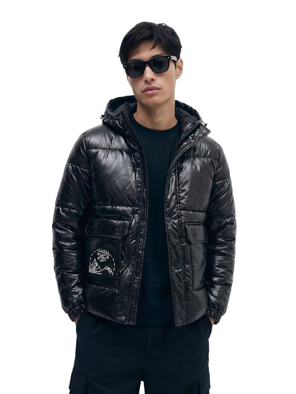 The Indian Garage Co Mens Relaxed Fit Long Sleeves Hooded Solid Hoodie
