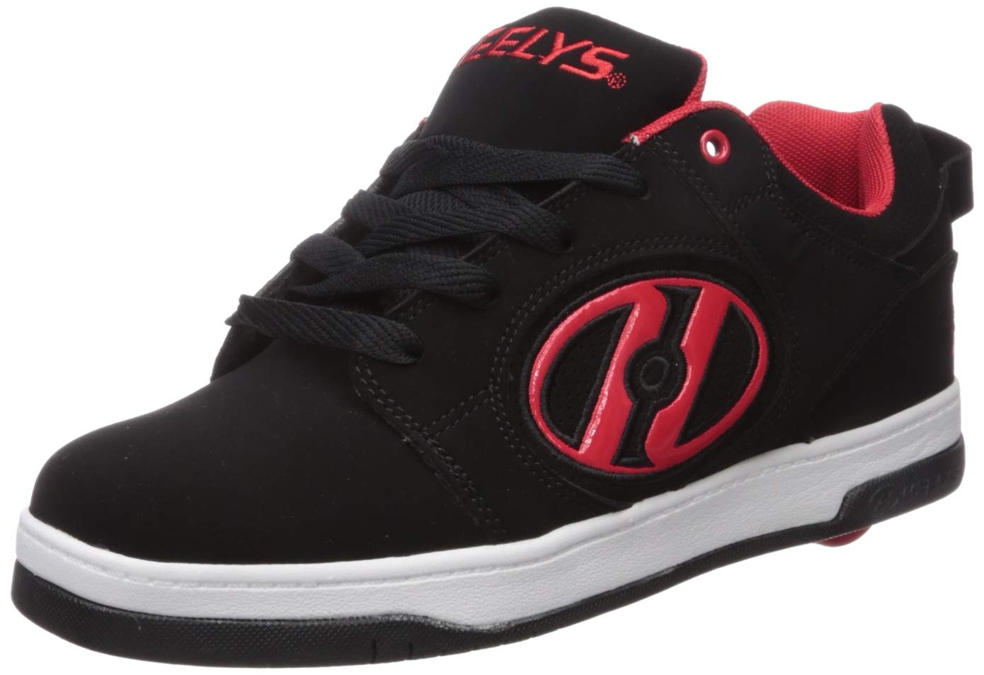 Heelys Boy's Voyager Tennis Shoe, Black/Red, 5 M US Big Kid