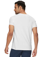 XYXX Mens Solid Regular Fit T-Shirt (XY_CR15_Tshirt_2_Anchor Grey+Polar White