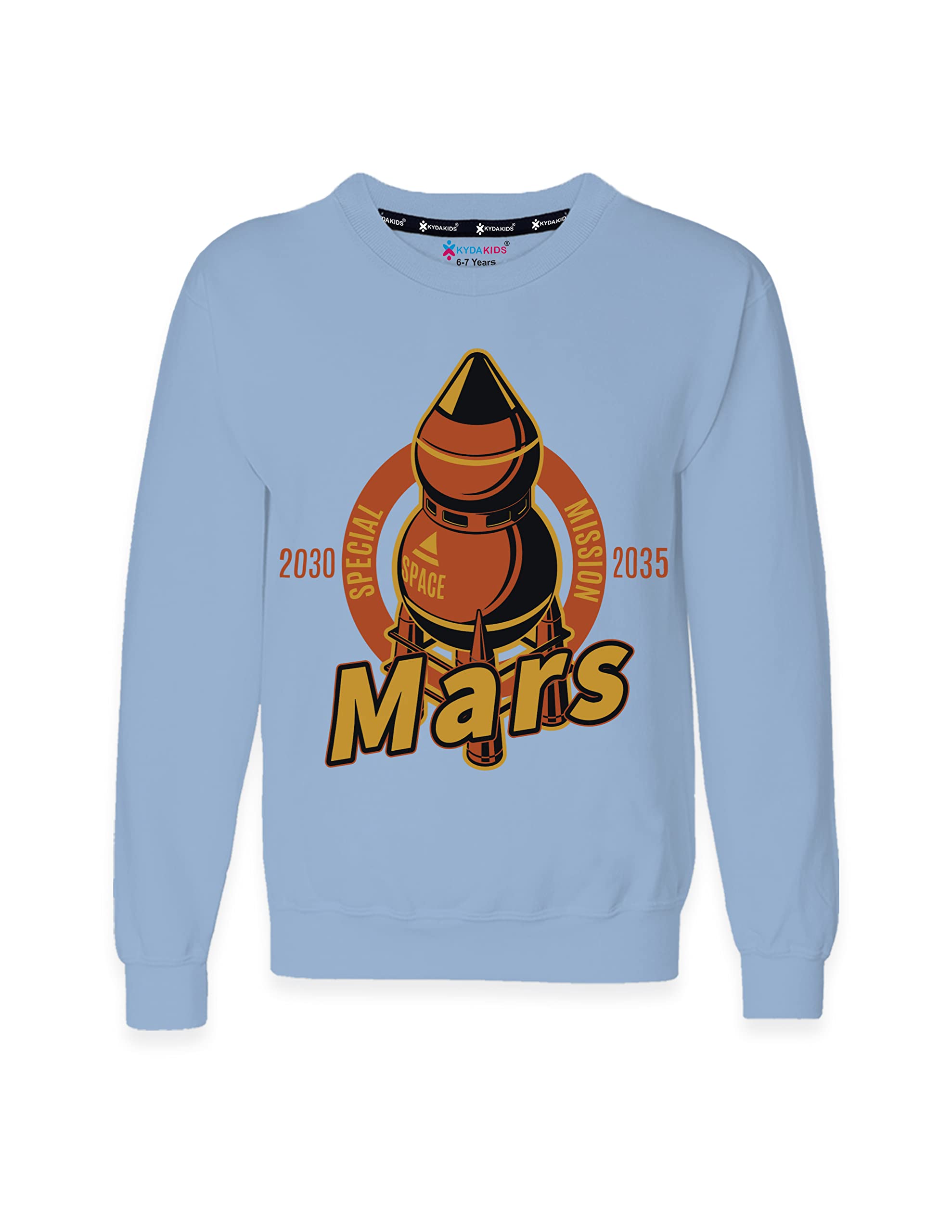 Kyda Kids 100% Cotton Unisex Boys And Girls Hoodies | Hooded Neck Chest Printed Full Sleeve Sweatshirts For Unisex | Multicolor
