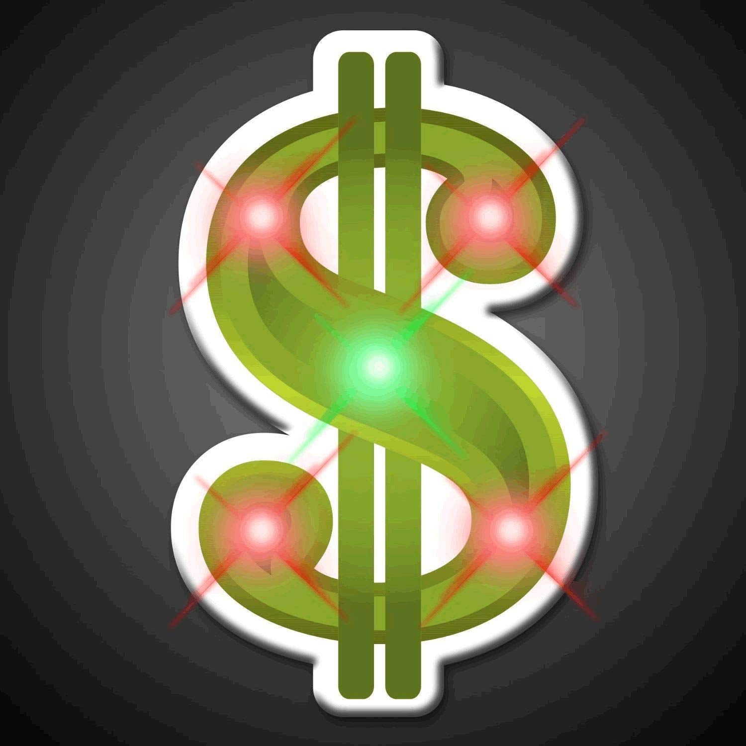 Blinkee Dollar Sign Flashing Body Light Lapel Pins