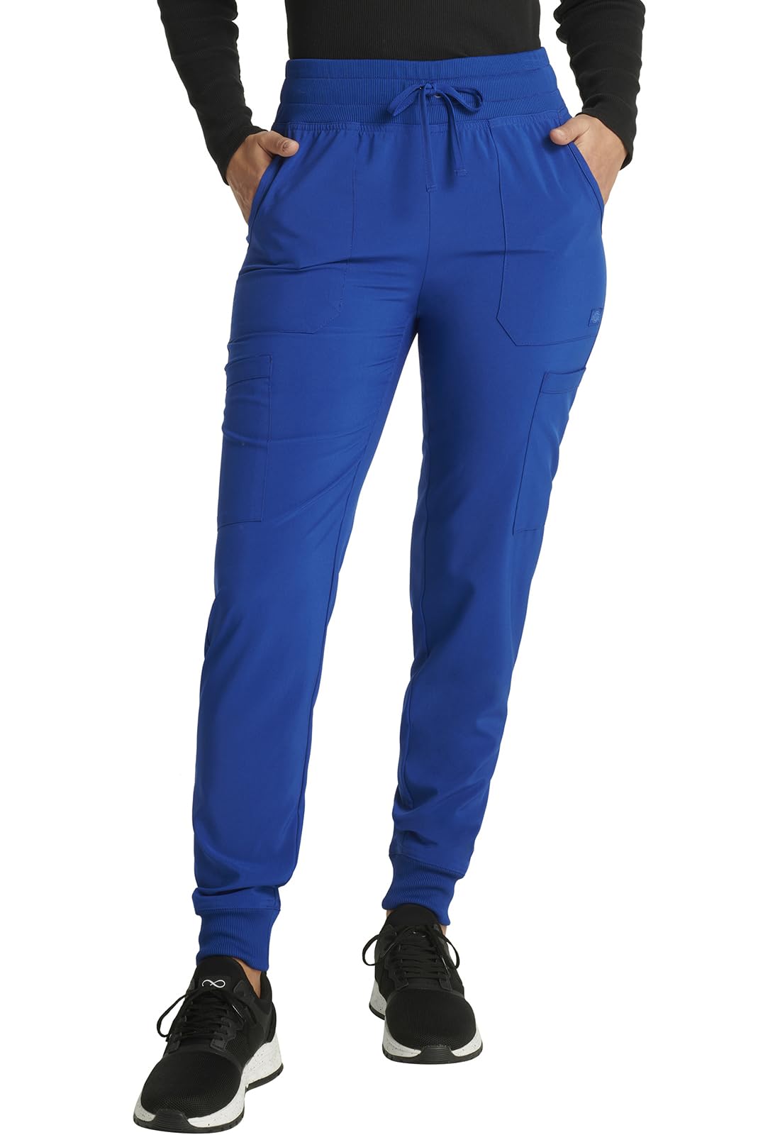 EDS Essentials Jogger Scrubs for Women, Drawstring Scrub Pants DK065, XL, Galaxy Blue