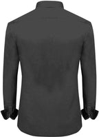 Rebelify Double Pocket With Flap Men Cargo Cotton Shirt Black