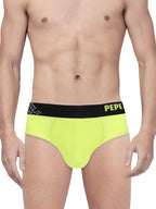 Pepe Jeans Innerwear MenS Cotton Brief (Pack Of 1) (Opb03-01_Neon Green_Neon Green_70-75_Neon Green_75 Cm)