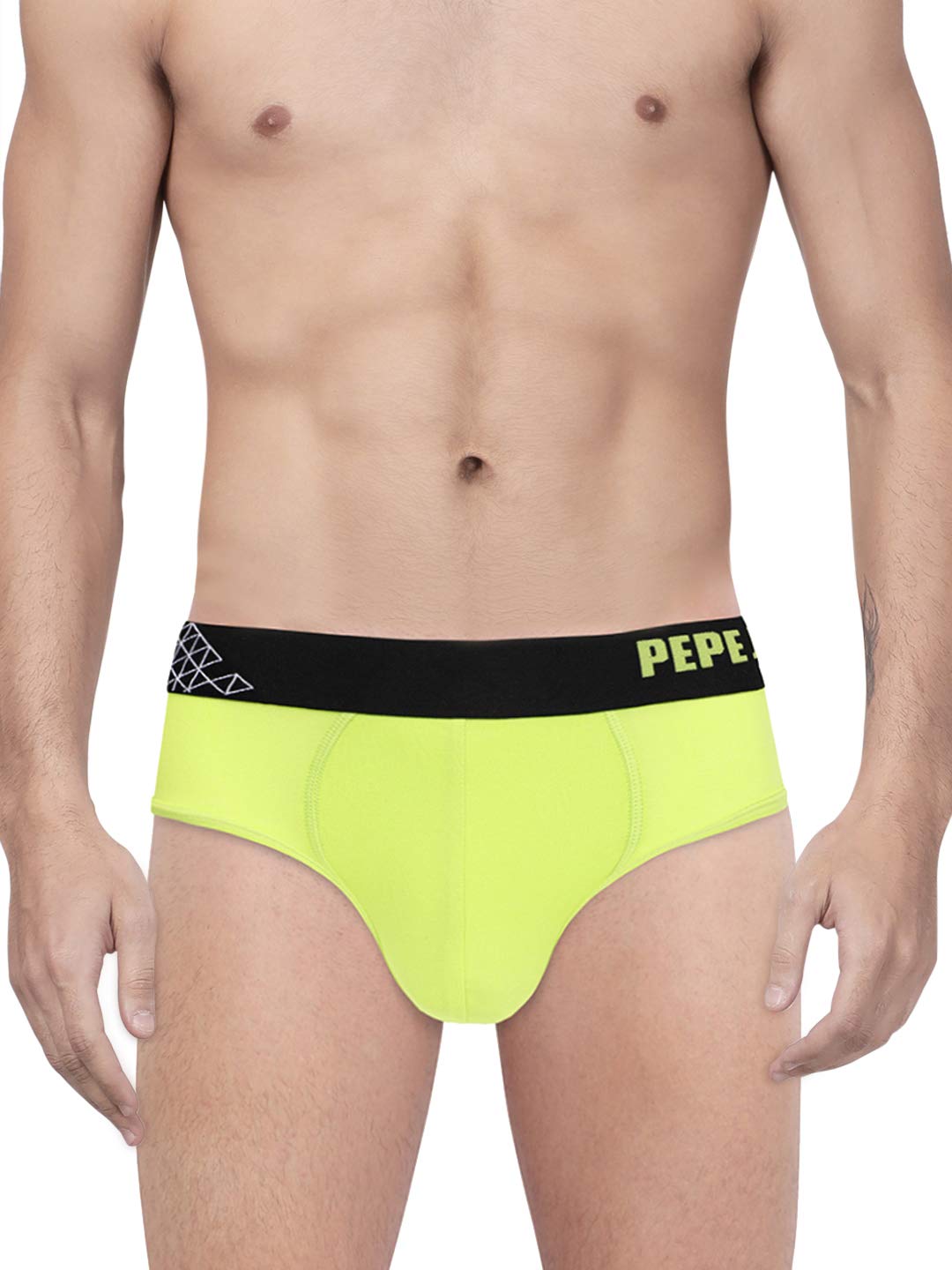 Pepe Jeans Innerwear MenS Solid Cotton Brief Neon Green