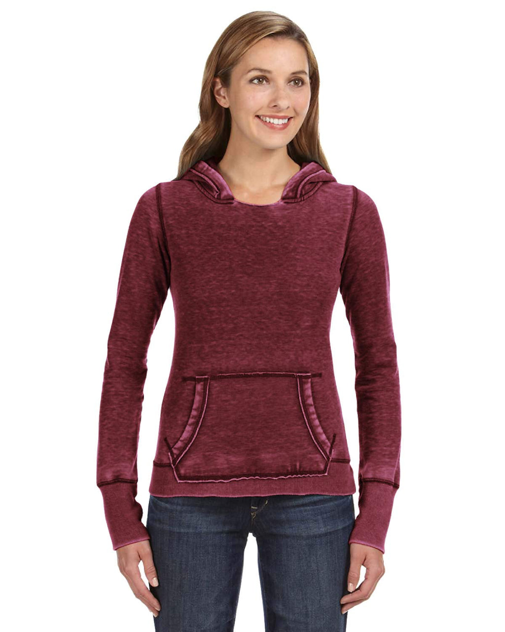 Ladies Zen Pullover Fleece Hooded Sweatshirt - cEMENT - XS(D0102H76SV6)