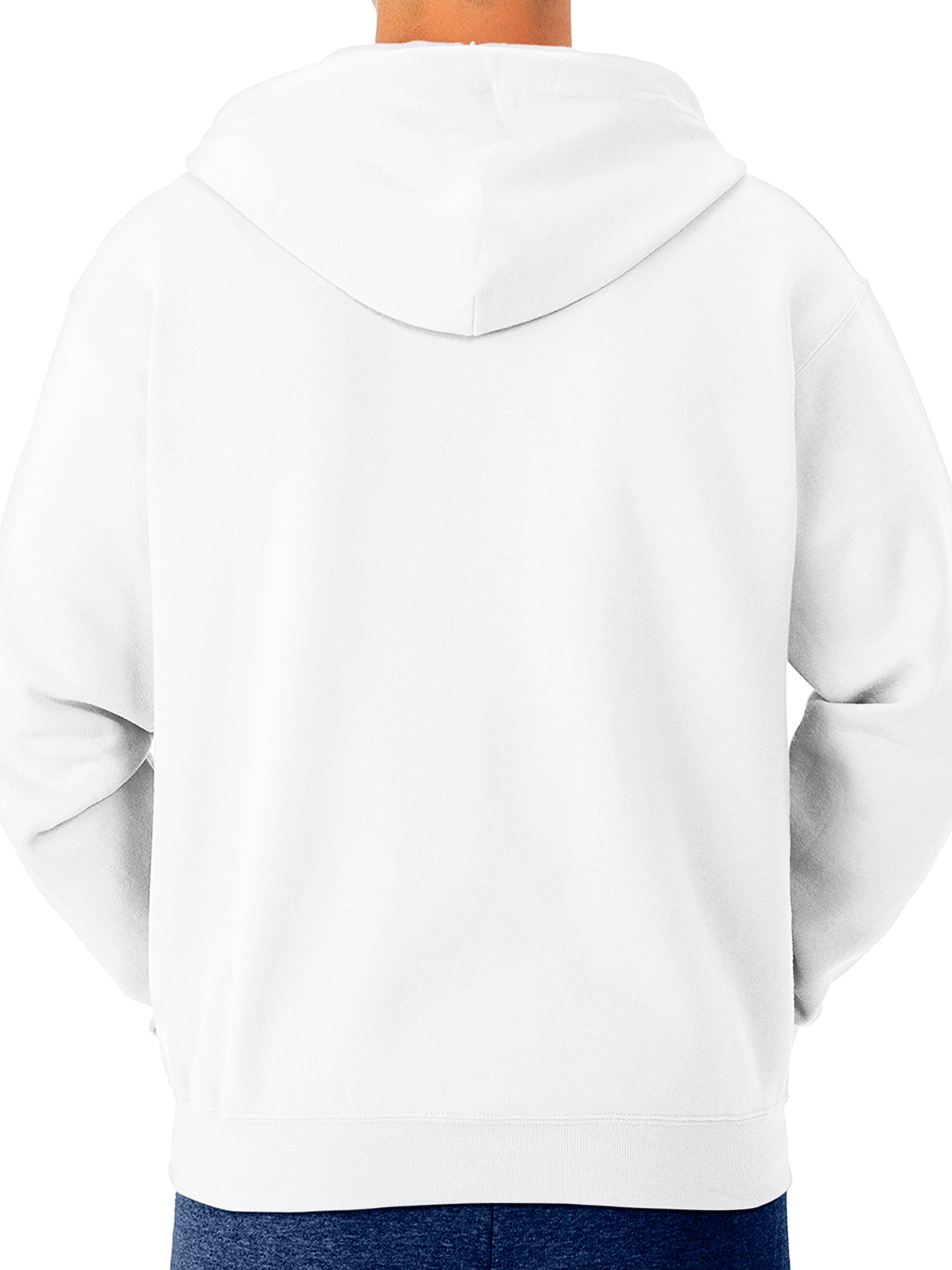 Jerzees -Men's NuBlend Fleece Hoodies and Sweatshirts, Full Zip-White, Large