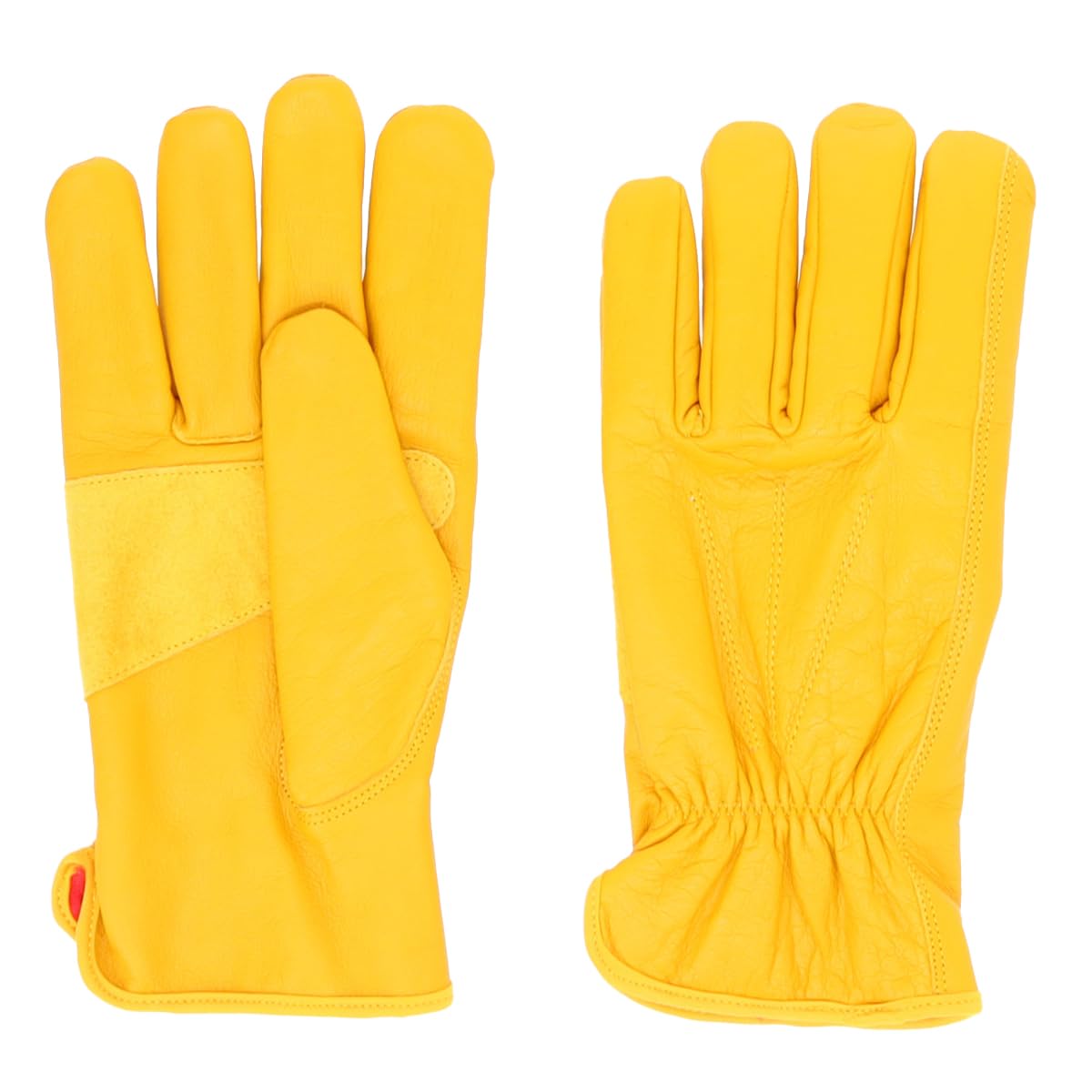 BlackCanyon Outfitters 84001XL Mens Leather Work Gloves Fleece Lined Cowhide Leather Truck Driving Gloves Yellow XL