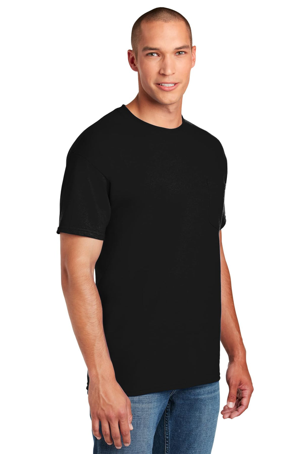 Fruit of the Loom Men's Dual Defense Pocket T Shirts, Black Medium