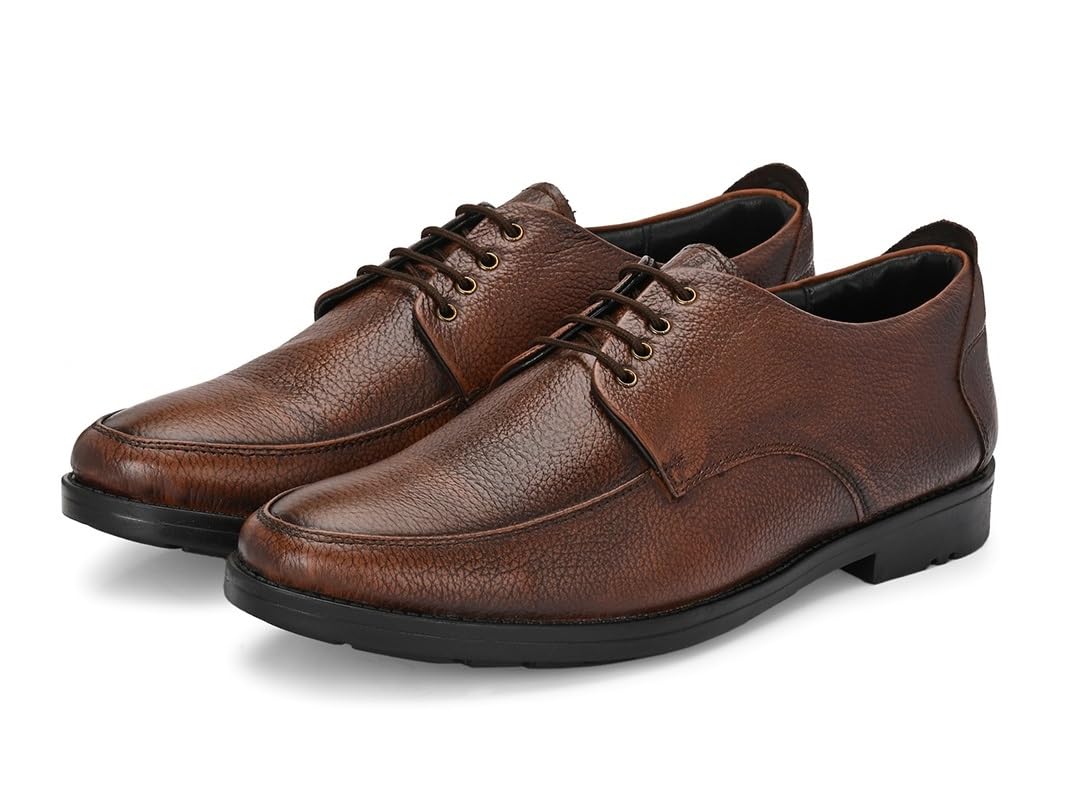 Massari Genuine Leather Derby Lace Up |Formal Shoes for Men for Office | TPR Sole 6