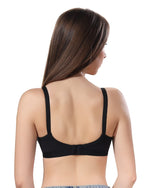Fabme WomenS Seamless Non Padded Non-Wired Bra, Cross Belt, Heavy Support, Double Layer Cups, Broad Elastic Bra (Pack Of 1) (Bl