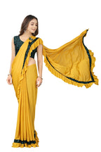 Dhyey Fashion Baby Girls Lycra Blend Saree With Unstitched Blouse  Traditional Yet Trendy Saree For Girls,Soft And Stretchy Fabr