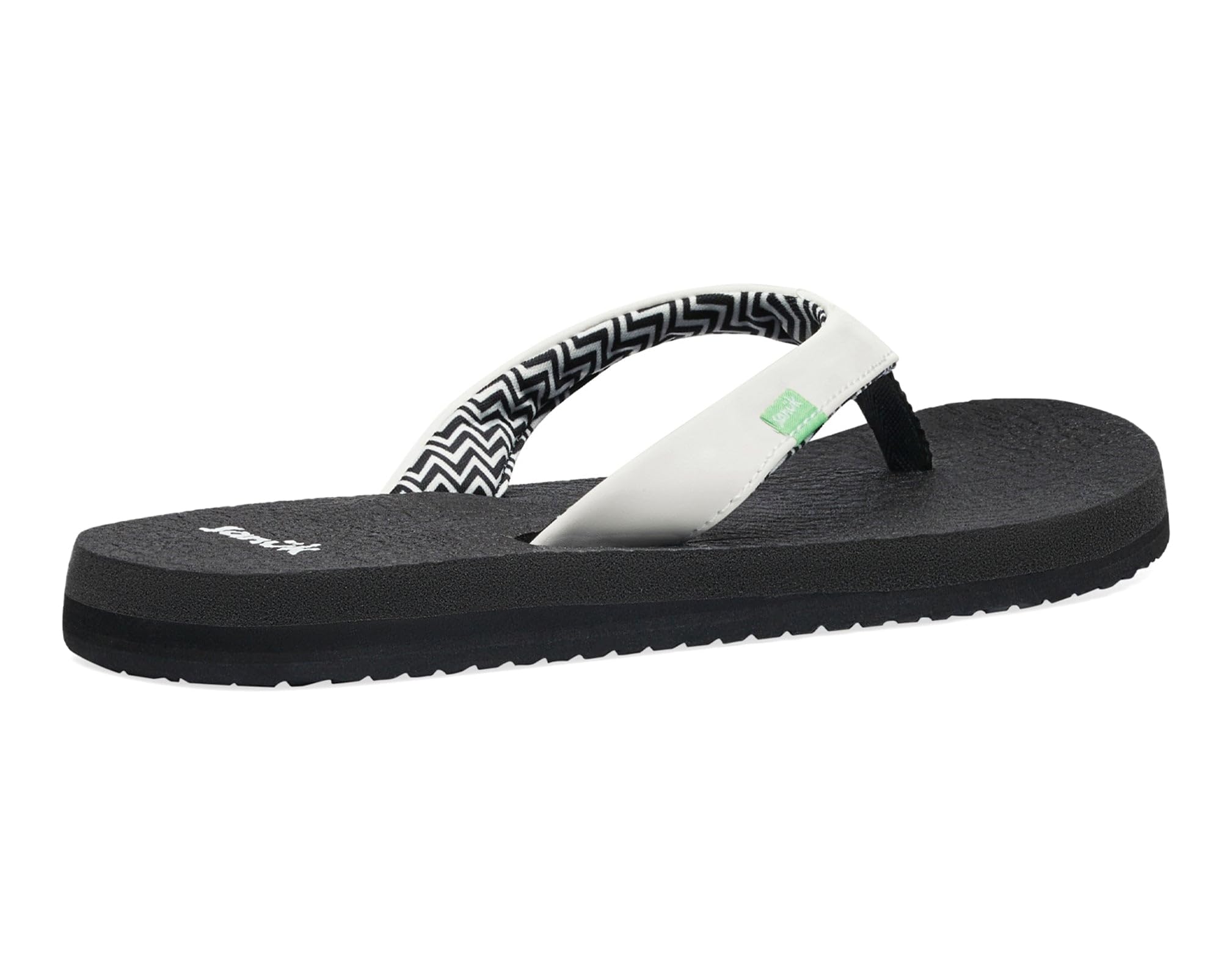 Sanuk Women's Yoga Serenity | Flip Flops for Women | Yoga Sandals For Women | Memory Foam Footbed, White, 8