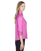 Ladies Perfect Fit34-Sleeve Stretch Poplin Blouse - LIME - S(D0102H7YEY8)