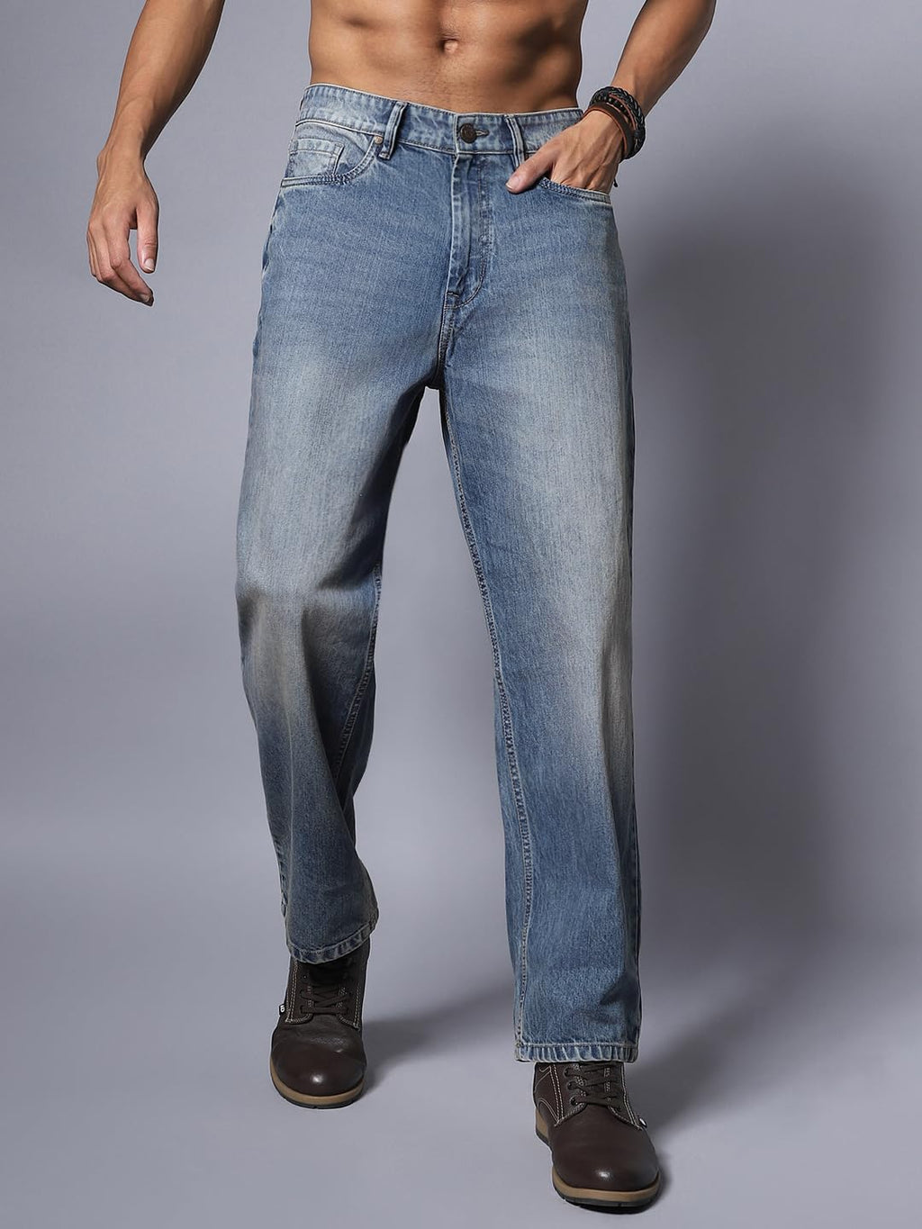 High Star MenS Relaxed Jeans (Hsmjns2054_Blue1 Blue