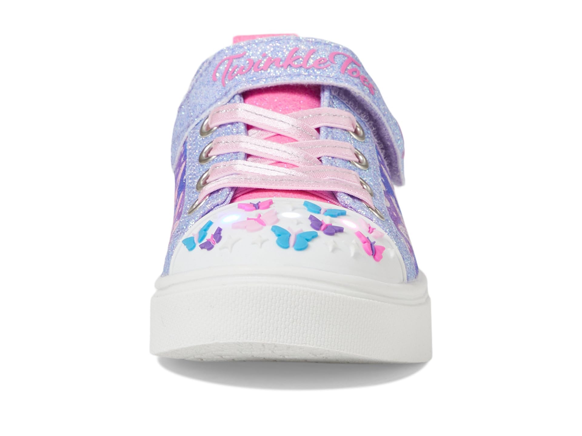 Skechers Girls Twinkle Sparks Sneaker, Lavender/Multi, 9 Toddler